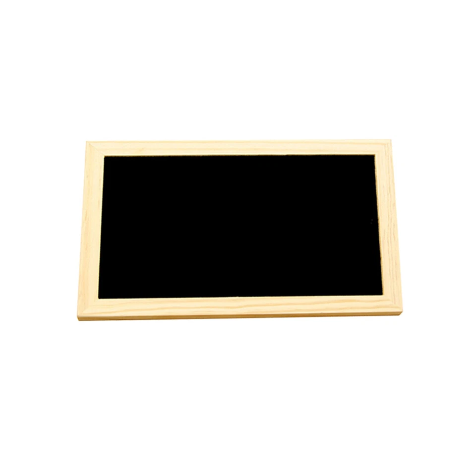 Small Wooden Frame Drawing Board Double-sided Chalkboard Sign - Image 1 of 4