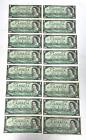 Lot de 16 billets de banque canadiens Elizabeth II série 1967 billets de 1 dollar papier billets