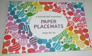 EASTER Paper Placemat's Pad of 36 16" X 11" HAPPY EASTER~COLORFUL EGGS 2 DESIGNS - Picture 1 of 2