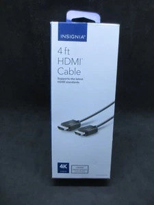 Insignia 4ft. Ultra High Speed 4K HDMI Cable w/ Ethernet - Black - New in Box - Picture 1 of 3