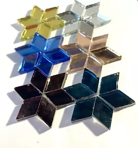 100g Colour Glass Mirror Mosaic Tiles Diamond Shape Home Decor, Christmas Craft - Picture 1 of 5