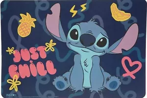 Set of 2 Same Plastic Placemats(11"x17") DISNEY,LILO & STICH,STICH JUST CHILL,HL - Picture 1 of 13