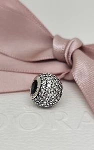 Authentic Pandora Pave Ball Shimmering Lights Charm White Clear CZs 79151CZ - Picture 1 of 2