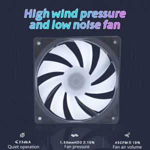 120mm PC Case Fan 12V Big 4p 1200rpm RGB Desktop Computer Heat Dissipation Fans - Afbeelding 1 van 16