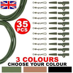 35X PESCA CARPA SEGURIDAD HUNDIMIENTO PESO PLOMO CLIP PLATAFORMA TUBO PELO GIRATORIO EXTREMO APAREJO - Imagen 1 de 7