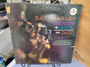 RAY CHARLES GENIUS + SOUL = JAZZ IMPULSE RECORDS STER A-2 VG+ ULTRASONIC CLEANED - Picture 1 of 7