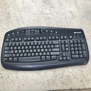 Microsoft Black Wireless Multimedia Keyboard 1.1 Model 1014 - Keyboard ONLY Read - Picture 1 of 22