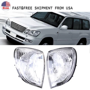Left+RH Front Corner lamps Turn Signal marker Lights For 1998-2007 Lexus LX470 - Picture 1 of 7