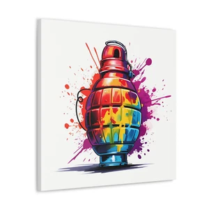 Stampa su tela stile graffiti granata colori vivaci arte decorazione parete - Foto 1 di 5