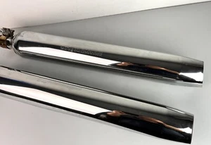 Silenciadores de escape cromados Harley Davidson 64900016A y 65592-09A Harfl T 1584/1688 - Imagen 1 de 8