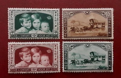 BELGIUM 1935 MNH OG Charity & Exhibition Selection B163-4, 7-8 2490 - Image 1 of 3