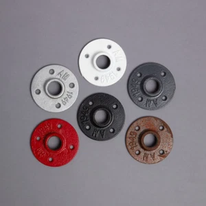 "Farbige formbare Gewinde Eisen Flansch Wandhalterung 1/2"" 3/4"" 1"" 1-1/4"" 1-1/2, 2" - Bild 1 von 15