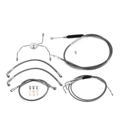 14" Handlebar Brake Clutch Throttle Cable For Harley FLHTC Non-ABS 1996-2005 - Image 1 of 4