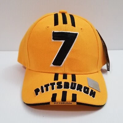 Gorra ajustable bordada amarilla negra City Hunter Pittsburgh #7 nueva con etiquetas Foto 1 de 4
