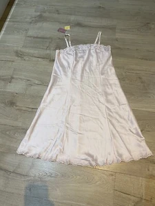 St Michael Satin Rose Nightdress Slip Negligee Night Gown Pink Size 14 New Tags - Picture 1 of 13