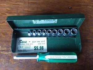 S-K 1/4" Drive 10 piece 6 pt standard chromesocket set vintage set # 4910 - Picture 1 of 6