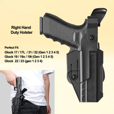 Level 3 Police Duty Holster For Glock 17 17L 31 32 Gen 1 2 3 4 5 G17 G32 gen 3 4 - Image 1 of 4
