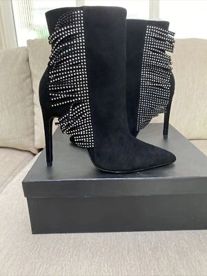 House of Harlow Mujer Negro Gamuza Botas Tacones Zapatos Talla 8.5 Nuevo De Revolve Foto 1 de 4