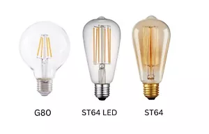 Bombilla de filamento LED Edison G80 del Reino Unido retro vintage antigua flexible - Imagen 1 de 5