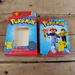 Pokemon Bicicleta Juego Cartas Coleccionista Lata Nintendo Pikachu Raro De Colección 1999 - Imagen 1 de 5