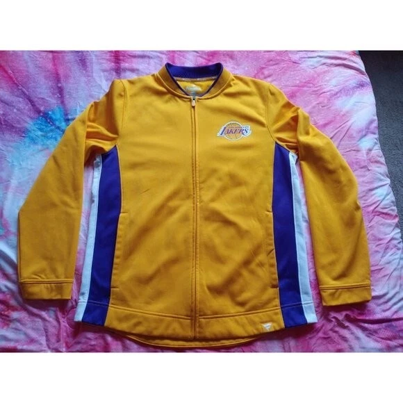 Los Angeles Lakers Full-Zip Yellow Warm-Up Jacket Men's Medium Fanatics NBA LA - Image 1 of 4