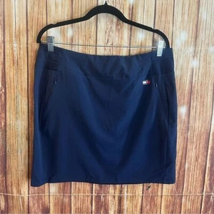 Gonna donna Tommy Hilfiger tasche con cerniera blu navy sportiva pull on taglia large - Foto 1 di 9
