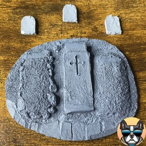 Dungeon & Dragons: Miniature Terrain- Gravesite with Tombstones- Unpainted! - Picture 1 of 5
