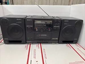 Grabadora de casete de CD estéreo AM/FM Sony CFD-450 de colección, CD NO REPRODUCIR - Imagen 1 de 16