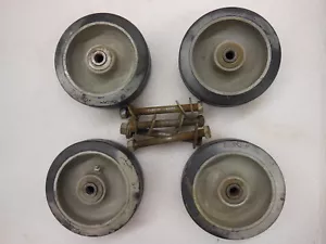 Bassick heavy duty Caster Wheel 6" x 2" - Set of 4 w/ Bolts - for 500 lbs. - NEW - Picture 1 of 6