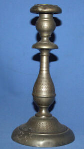 Antique art deco pewter candlestick candle holder