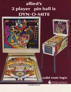 Dyn-O-Mite Pinball Machine Flyer / Original Brochure - Picture 1 of 1