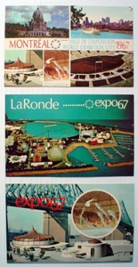 3 POSTALES DE EXPO 67. ***** LOTE DE 3 POSTALES EXPO 67 - Imagen 1 de 3