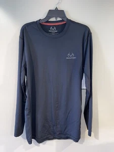 Real Tree Langarm Performance Rundhalsausschnitt Flex Stoff Duftkontrolle schwarz Neu mit Etikett - Bild 1 von 11