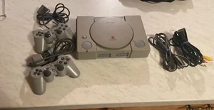 Sony PlayStation 1 Video Game Console Bundle Console Controllers Cords TESTED - Picture 1 of 11