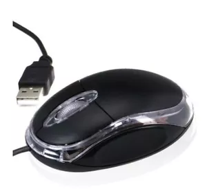 WIRED USB OPTICAL MOUSE FOR PC LAPTOP COMPUTER SCROLL WHEEL Red LED Home Office - Picture 1 of 8