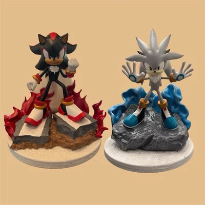 Shadow the Hedgehog & Silver The Hedgehog Statue. - Image 1 of 4