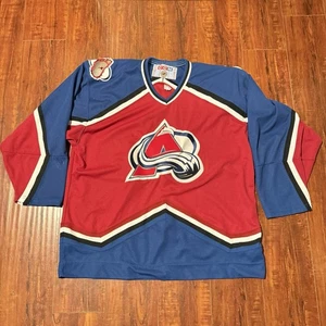 Camiseta deportiva de hockey de colección Colorado Avalanche para hombre talla grande (etiquetada XL) por CCM leer nueva! - Imagen 1 de 11