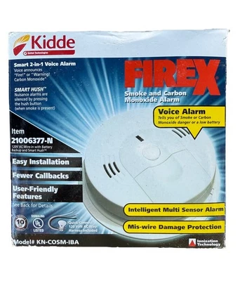 Kidde 21006377 Hardwired Combination Carbon Monoxide & Smoke Alarm  KN-COSM-IBA - Image 1 of 2