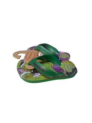 Chanclas Havaianas Kids Hulk verdes y moradas con diseño estampado talla 9C Foto 1 de 4