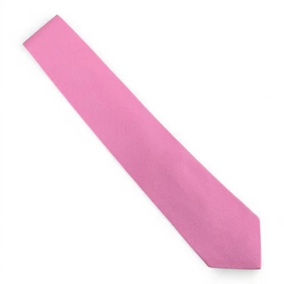 B Brooks Brothers Men's Textured Solid Tie Necktie Pink 100% Silk 3" - Image 1 of 4