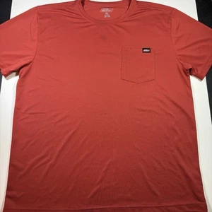 *stains* Adult XL Dickies Polyester Pocket T-Shirt Orange - Picture 1 of 8
