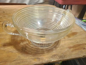 Cuenco para servir Anchor Hocking Manhattan vidrio transparente acanalado 9" - Imagen 1 de 3