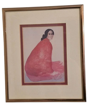 R.C. Impresión enmarcada Gorman titulada "Yol Nu Bah" firmada 1972 Haag Art Arizona 7x8 Foto 1 de 4