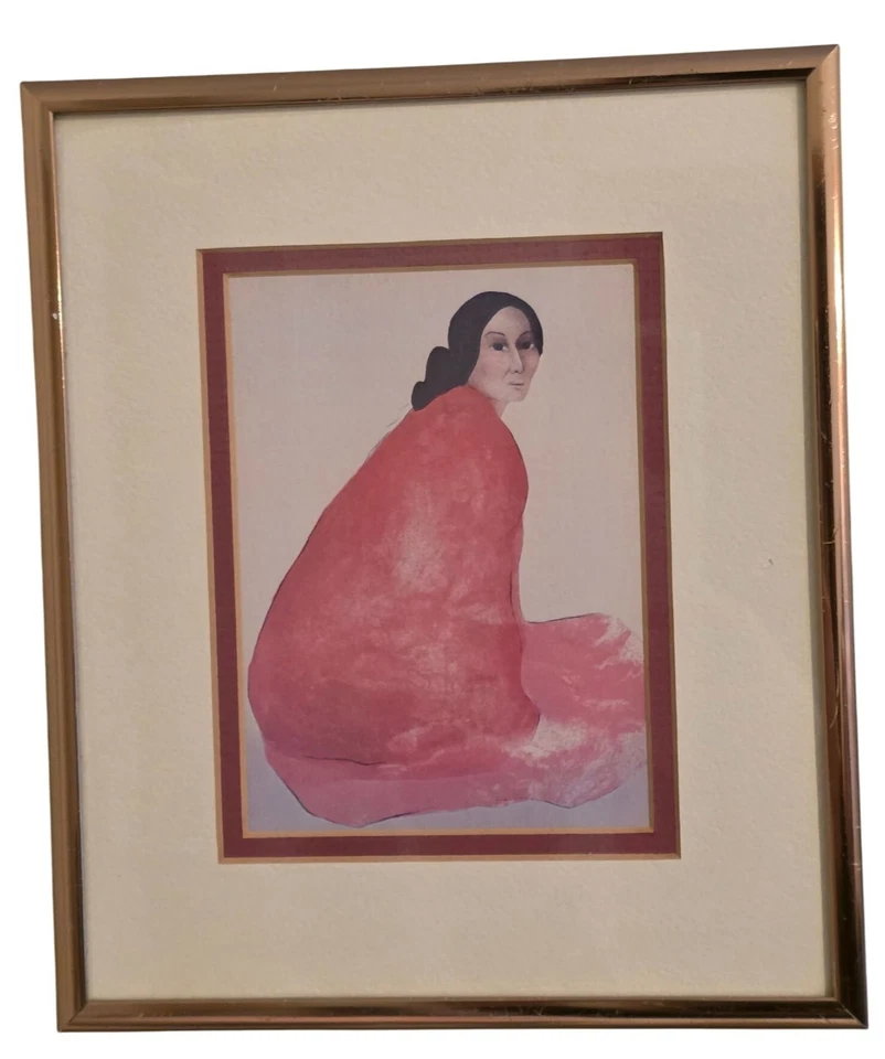 R.C. Impresión enmarcada Gorman titulada "Yol Nu Bah" firmada 1972 Haag Art Arizona 7x8 Foto 1 de 4