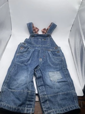 6M Genuine Baby From Oshkosh Overalls With Plaid Inside (Excellent Condition) - Image 1 of 4