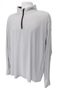 Greyson Hazeltine Golf Viertelreißverschluss Langarm feuchtigkeitsableitendes Shirt hellgrau Herren 2XL - Bild 1 von 15