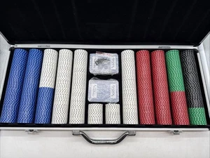 650 PC Poker Chip Set - inkl. 2 Kartendecks - Metallgehäuse - hochwertig - Bild 1 von 5