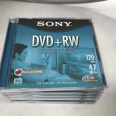 Sony DVD+RW 7 120 Min 4.7 GB Re-Writable Speed 1x-4x Blank Discs - Image 1 of 4