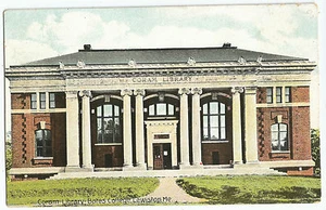 Lewiston ME Maine Coram Library Bates College Germany Vintage Postcard - Picture 1 of 2