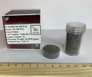 Scandium Metall 99,9% Reinheit Periodisches Element Sammlung 1 Gramm - Bild 1 von 1